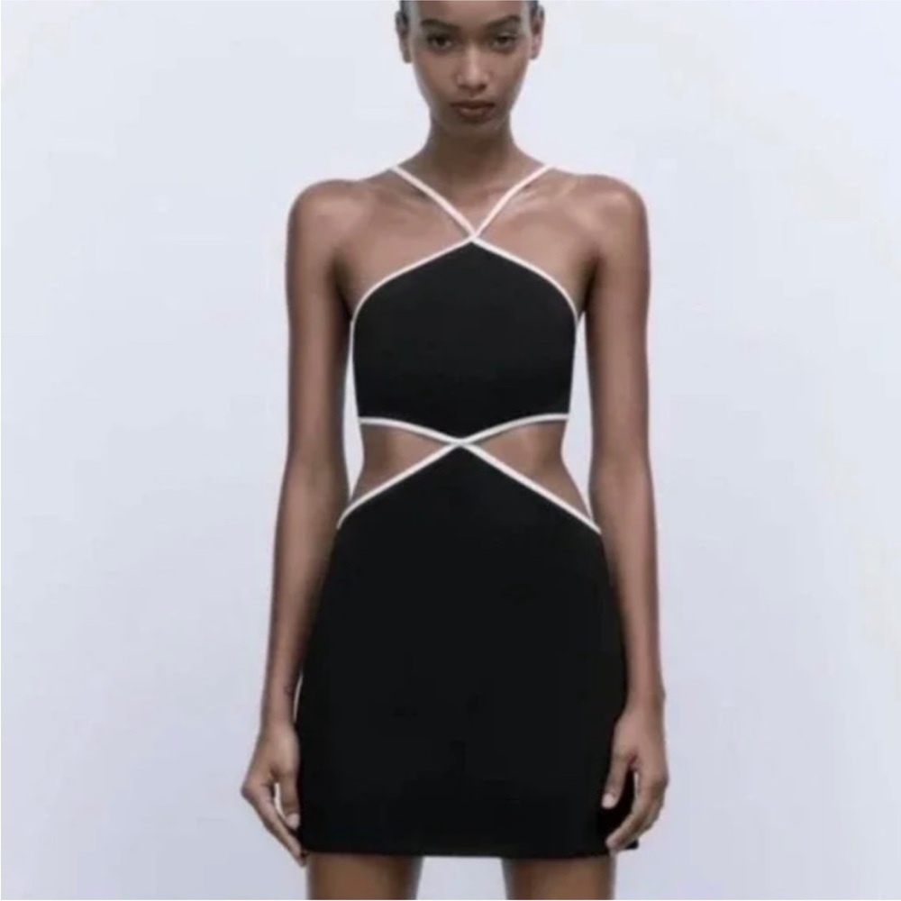 NWT Zara cut out halter dress